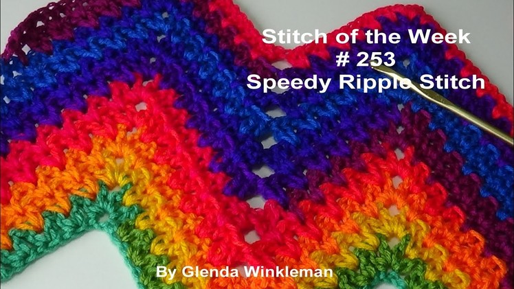 Stitch of the Week # 253 Speedy Ripple Stitch  Crochet Tutorial