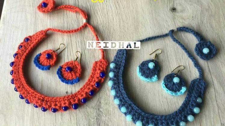 ஜுவல்லரி செட் - How to Make Very Easy Crochet Handmade Jewellery Set in Tamil - DIY Jewelry