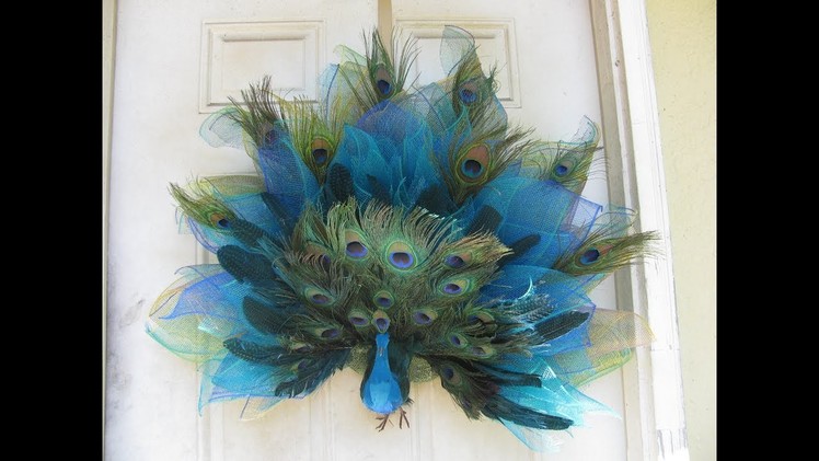 2 of 3 How To Make Carmen's  ,Large Peacock Wreath