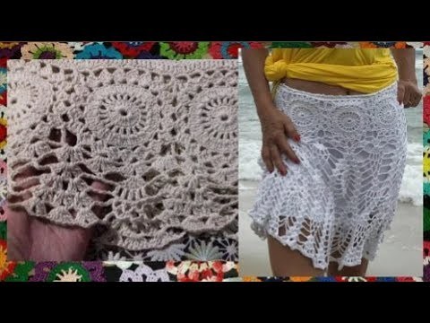 A round motif for the crochet beach skirt