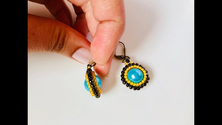 Bezeled Bead Earrings. How to Bezel a Bead????