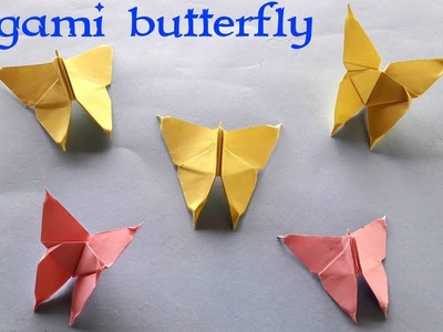 Cara membuat origami kupu-kupu hiasan dinding. how to make origami butterfly for wall hangings