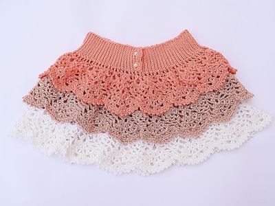 Crochet ruffle skirt