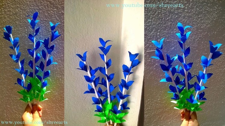 DIY: How to Make Beautiful Paper Flower Stick For Room Decoration!|SHREEARTS