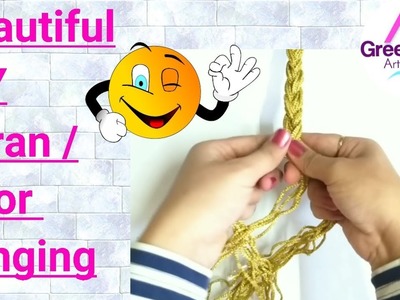 DIY - How to make Door Hanging Toran | How to make easy toran for diwali | Toran making at home easy