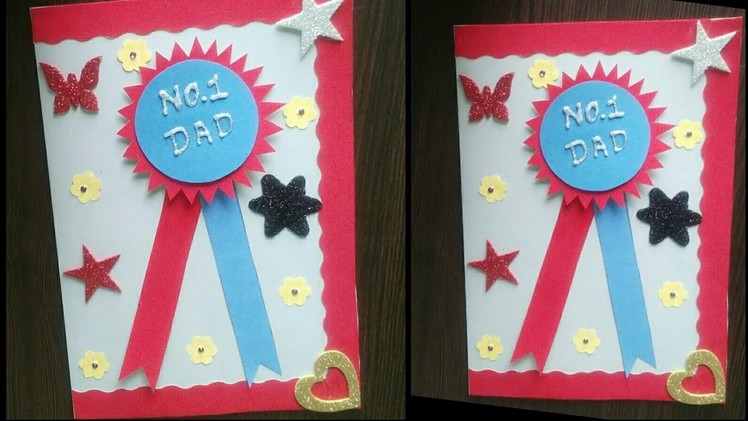 Father's day card idea | how to make badge card for father's day