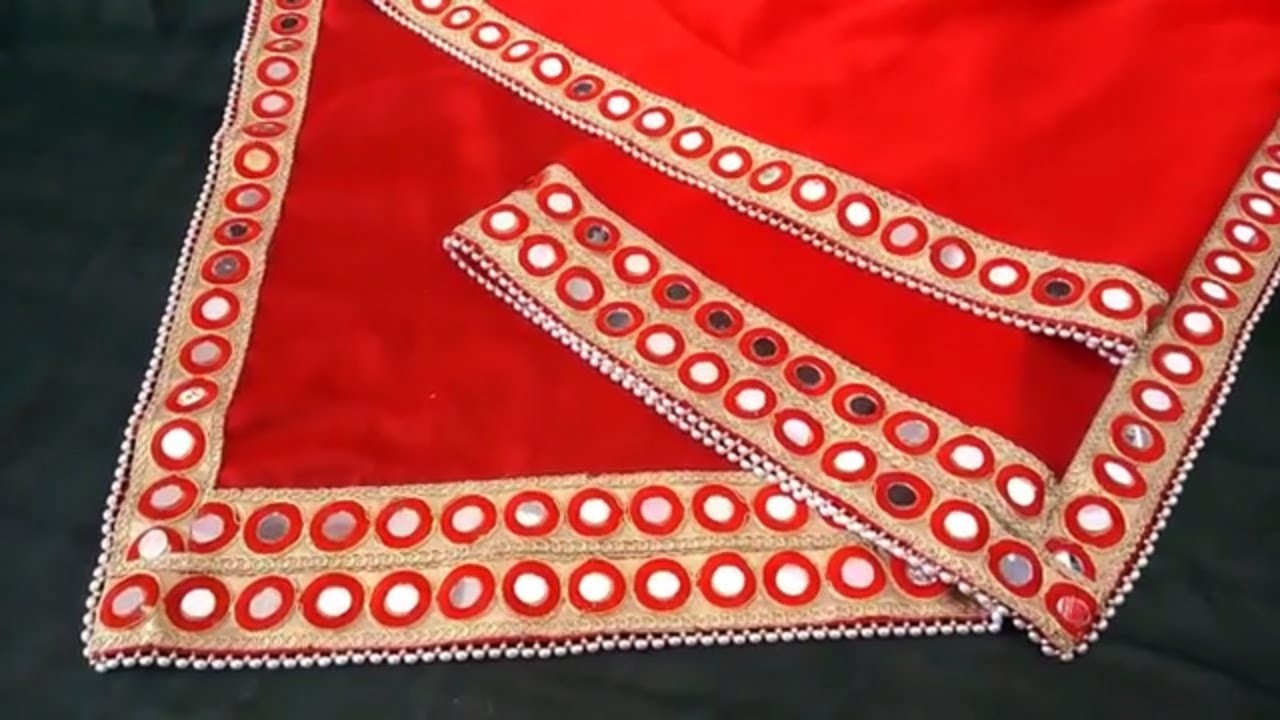 HOW TO- ATTACH  LACE ON SARI \\ HOW TO- MAKE   DESIGNER SARI AT  HOME \ HOW TO- FIX LACE ON SAARI