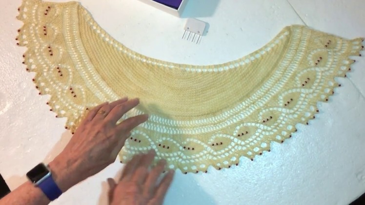 How to Damp Block a Lace Shawl