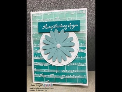 How to do the sponged vellum card technique using background stamps
