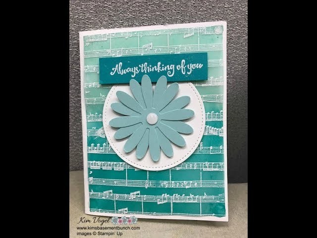 How to do the sponged vellum card technique using background stamps