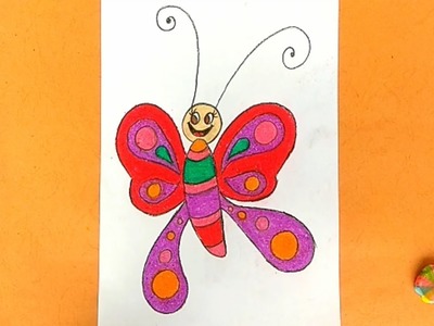 How to Draw a Butterfly for kids | Draw a Carton  Butterfly