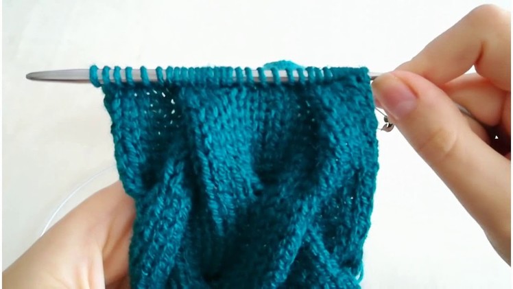 How to knit Cable Stitch (The Sand Wind Cable Stitch). Cum sa tricotam torsade