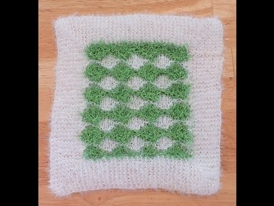 How to Loom Knit a Faux Entrelac Wash Cloth