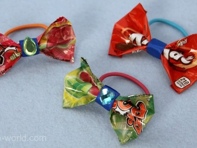 How to Make a Bow from a Candy Wrapper | Sophie's World