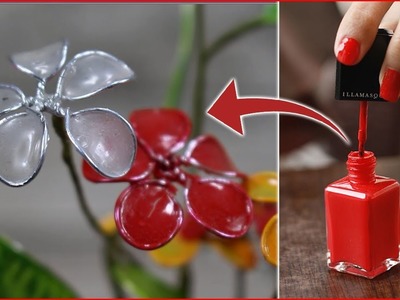 How to make a flower from nail polish - Making flower 2018 - Diy BigBoom