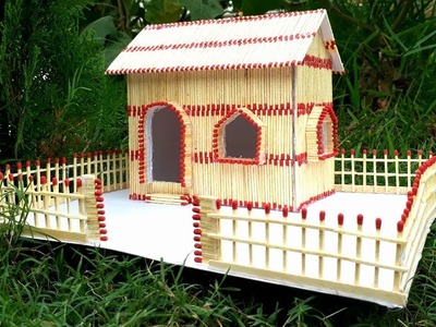 How to make a match house fire at home - matchstick house | matchstick house model making.
