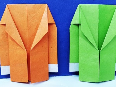 How to make a Paper Coat Easy | Origami suit Jacket Tutorial