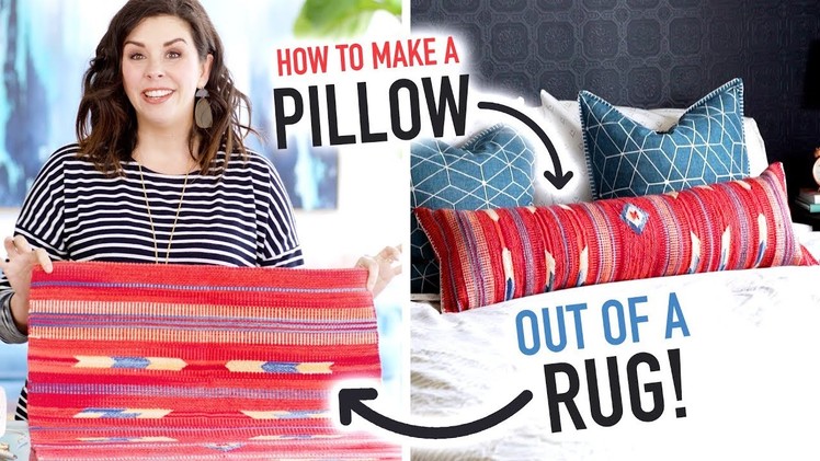 How to Make a Pillow out of a Rug! - HGTV Handmade