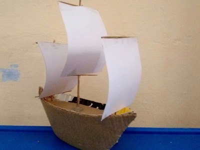 How to make a ship modal from cardboard l homemade l easy