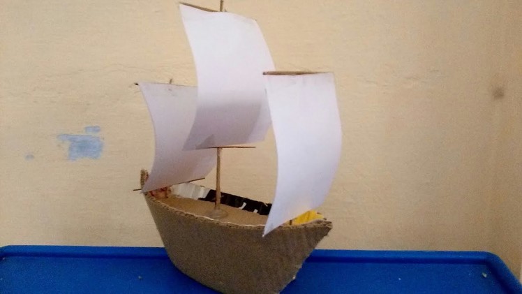 How to make a ship modal from cardboard l homemade l easy