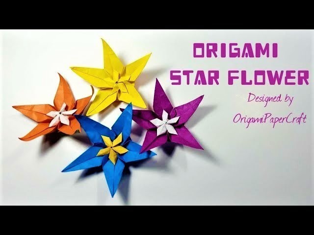 How to make an Origami Star Flower Tutorial By OrigamiPaperCraft