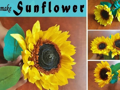 How To Make Beautiful Crepe Paper Sunflowers