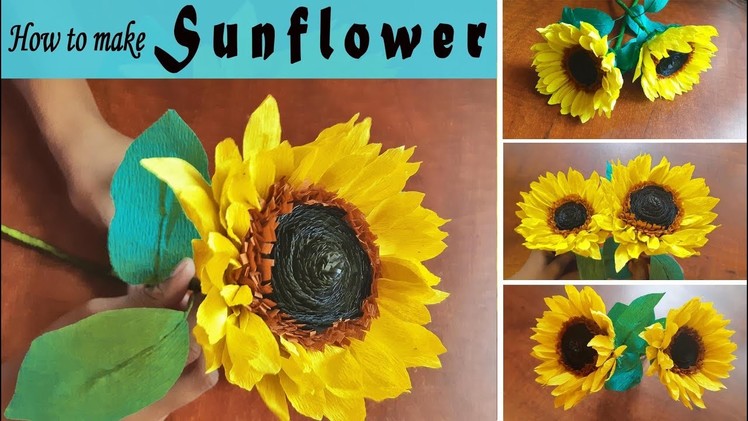 How To Make Beautiful Crepe Paper Sunflowers