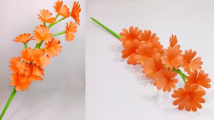 How to make beautiful paper flower stick for room decoration !!Jarine's Crafty Creation
