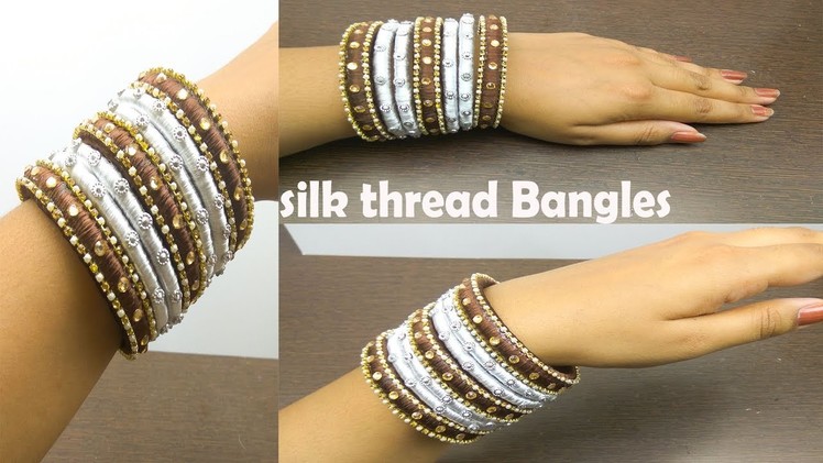 How to make beautiful silk thread bangles | bangle making at home | silk bangles latest design