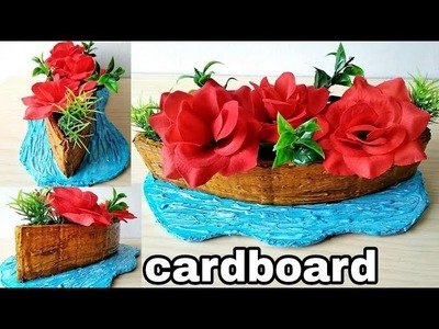 How to make boat style flower vase very easy