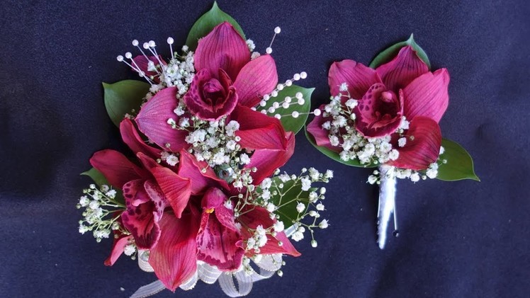 How to make corsage and boutonniere with orchids