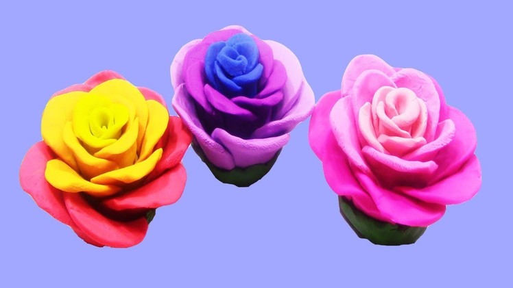 How to Make CupCake Flowers with PlayDoh - DIY PlayDoh Flowers CupCakes Learning videos for Kids