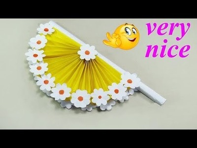How to make diy hand fan out of color papers | DIY arts and crafts