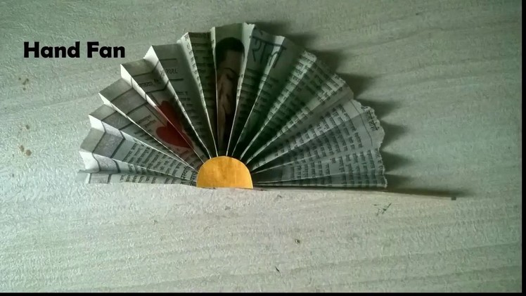 How To Make Hand Fan with Newspaper l Best Out Of Waste l creative craft art [HINDI]