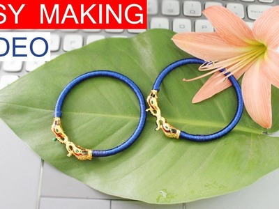 How to Make kada bangles into thread bangles set || Myindmedia || Fashiontime