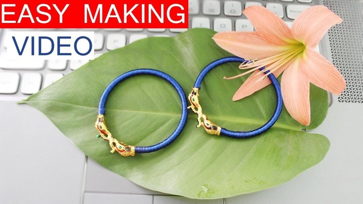 How to Make kada bangles into thread bangles set || Myindmedia || Fashiontime
