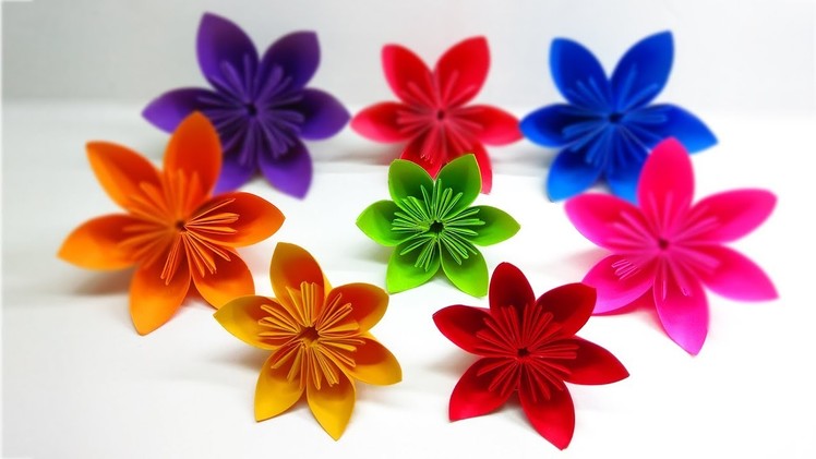 How to Make Kusudama Paper Flowers Tutorial | Easy Origami Kusudama paper Flower #Linas-craft-club