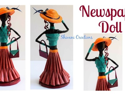 How to make Newspaper Doll. Best from Waste. Paper Showpiece