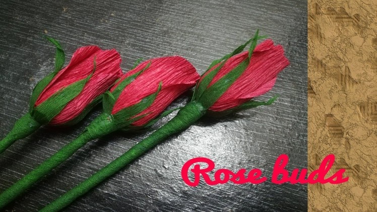 How To Make Rose Buds From Crepe Paper - Malayalam Craft Tutorial