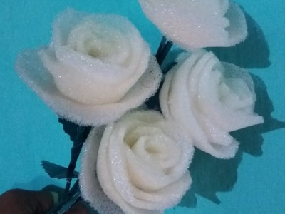 How to make rose from foam sheet step by step. 