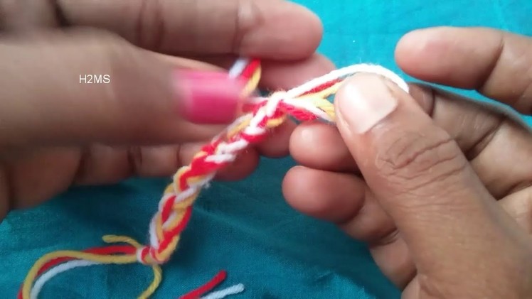 How to make simple friendship band at home,wool. yarn bracelet,wrist band making ideas,diy bracelet