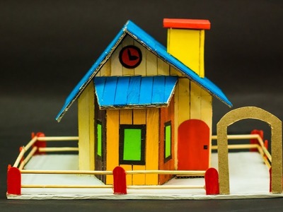 How To Make Simple Popsicle Sticks House