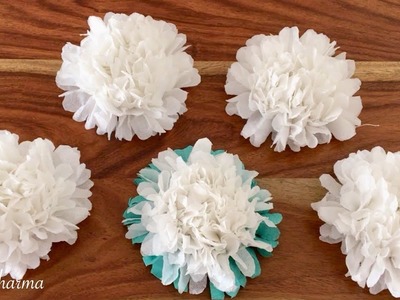 How To Make Small Tissue Paper Flower. Simple Tutorial Tissue Paper Flower | Priti Sharma