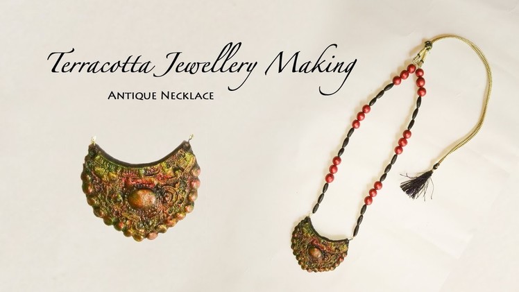 How to make terracotta jewellery. antique design. DIY