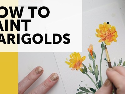 How To Paint Marigolds, SUPER easy!!