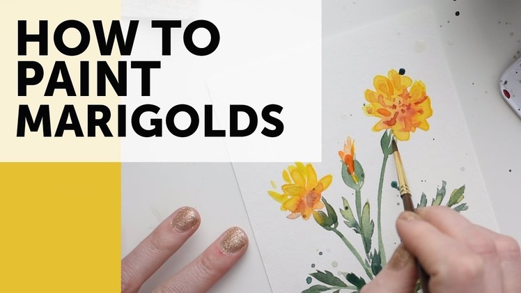 How To Paint Marigolds, SUPER easy!!
