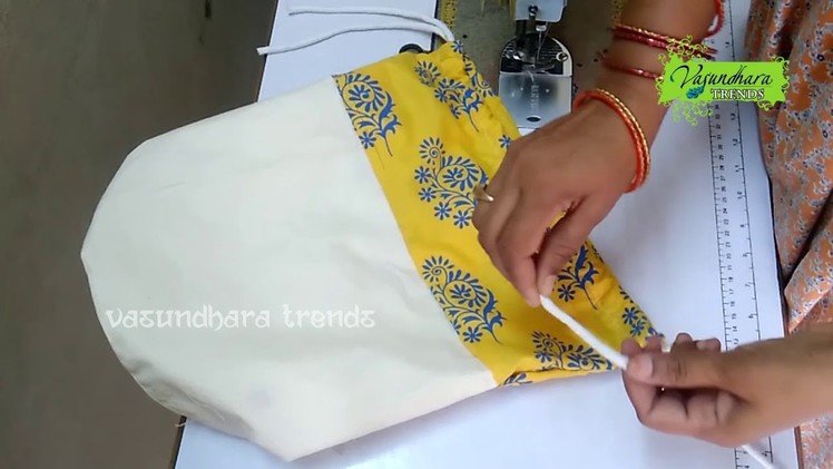 How To Stitch Lunch Bag With Recycled Waste Cloth || How To Sew Lunch Box Bag At Home
