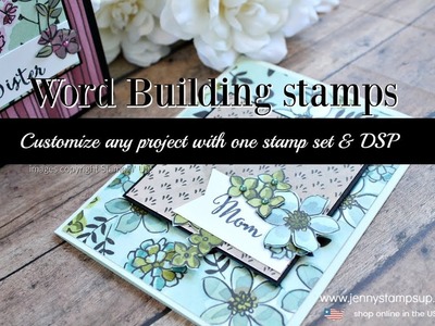 How to use a word building stamp set from Stampin Up with Jenny Hall