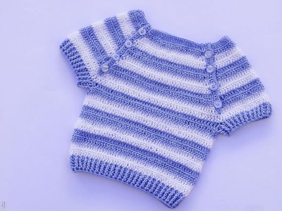 Jersey de niño a crochet marinero muy facil y rapido .© Majovel crochet