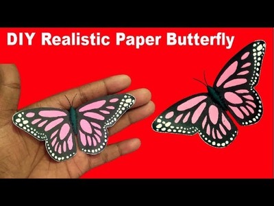 Paper realistic butterfly | how to make paper butterfly for decoration